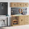  Garage Cabinets 2 pcs Artisan Oak Engineered Wood Colour artisian oak Size 60 x 51 x 85 cm Quantity in Package 1 Model 2 shelves 