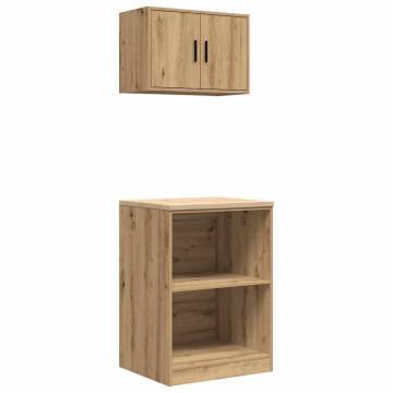 Garage Cabinets 2 pcs Artisan Oak - Durable Storage Solution