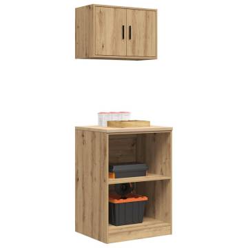 Garage Cabinets 2 pcs Artisan Oak - Durable Storage Solution