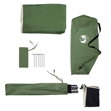 Camping Windbreak Green 490x123 cm | Waterproof & Portable