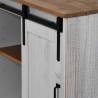 HALDEN Sideboard with Sliding Door - Solid Wood 80x40x80 cm