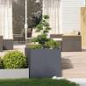 Stylish Anthracite Steel Planter 80x80x80 cm | HipoMarket