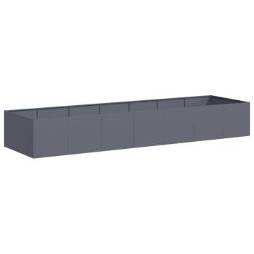 Stylish Anthracite Planter 280x80x40 cm | Durable Steel Design