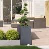 Stylish Anthracite Steel Planter - 40x80x80 cm | HipoMarket UK