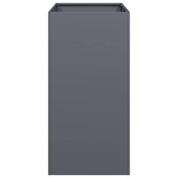 Stylish Anthracite Steel Planter - 40x80x80 cm | HipoMarket UK