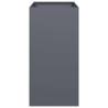 Stylish Anthracite Steel Planter - 40x80x80 cm | HipoMarket UK