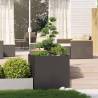 Stylish Black Steel Planter 80x80x80 cm for Outdoor Spaces