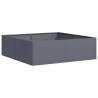 Stylish Anthracite Steel Planter 100x100x30 cm | HipoMarket