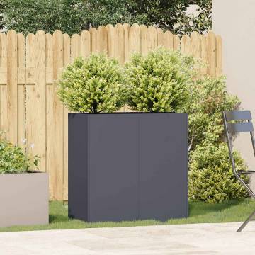 Stylish Anthracite Planter | Cold-Rolled Steel | 80x40x80 cm