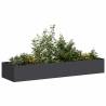 Stylish Black Steel Planter 280x80x40 cm - Hipomarket