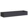 Stylish Black Steel Planter 280x80x40 cm - Hipomarket