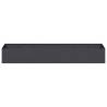 Stylish Black Steel Planter 280x80x40 cm - Hipomarket