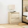 Bedside Cabinet with LED Lights - Sonoma Oak | Hipo Market