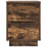 Bedside Cabinet with LED Lights - Smoked Oak | HipoMarket