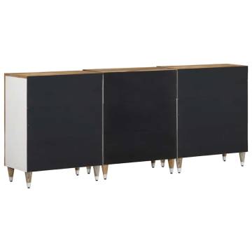 Elegant 3-Piece Solid Wood Mango Sideboards | Hipo Market