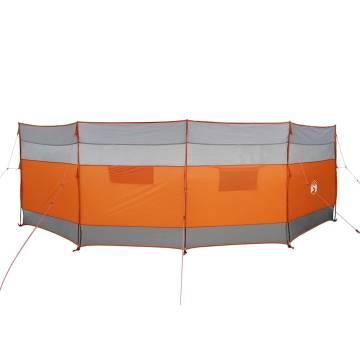 Camping Windbreak Grey & Orange 510x153 cm - Waterproof Barrier