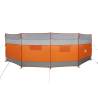 Camping Windbreak Grey & Orange 510x153 cm - Waterproof Barrier