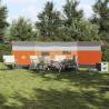 Camping Windbreak Grey & Orange 510x153 cm - Waterproof Barrier