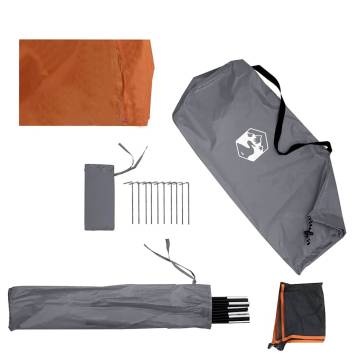 Camping Windbreak Grey & Orange 510x153 cm - Waterproof Barrier