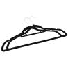 100 pcs Anti-slip Black Velvet Clothes Hanger Set