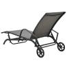 Stylish Sun Lounger Steel and Textilene for Outdoor Comfort