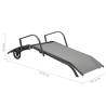 Stylish Sun Lounger Steel and Textilene for Outdoor Comfort