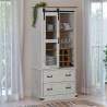  Wine Cabinet HALDEN with Wine Racks and Sliding Door White Pine Colour white Quantity in Package 1 Number of 