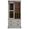 Wine Cabinet HALDEN - White Pine with Sliding Door