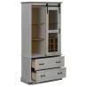 Wine Cabinet HALDEN - White Pine with Sliding Door