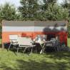 Camping Windbreak Grey & Orange 340x130 cm - Waterproof Barrier