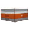 Camping Windbreak Grey & Orange 340x130 cm - Waterproof Barrier