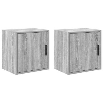 Garage Wall Cabinets - 2 pcs Grey Sonoma Engineered Wood