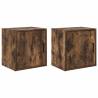  Garage Wall Cabinets 2 pcs Smoked Oak Engineered Wood Colour smoked oak Size 40 x 30 x 41 cm Quantity in Package 2 