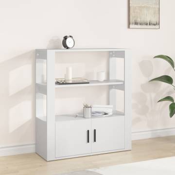 Elegant White Sideboard 80x30x90 cm | Quality Engineered Wood