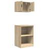 Garage Cabinets 2 pcs Sonoma Oak Engineered Wood | HipoMarket