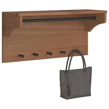 Wall-Mounted Coat Rack SANDNES - Solid Pinewood Elegance