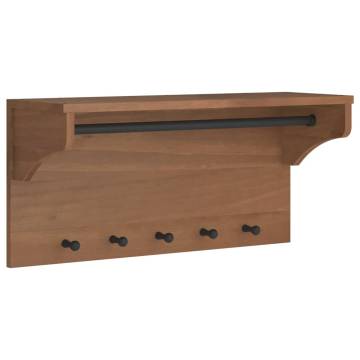 Wall-Mounted Coat Rack SANDNES - Solid Pinewood Elegance