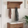 Wall-Mounted Coat Rack SANDNES - Solid Pinewood Elegance