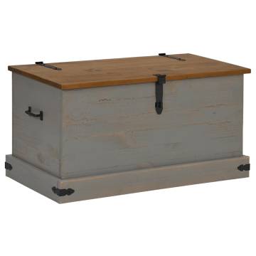 Storage Chest HALDEN Grey - Solid Pine Wood | 91x48x47 cm