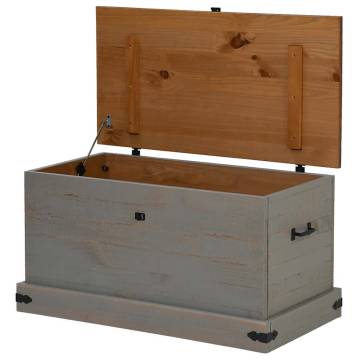 Storage Chest HALDEN Grey - Solid Pine Wood | 91x48x47 cm