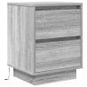 LED Bedside Cabinet - Grey Sonoma | Stylish & Functional