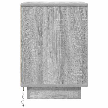 LED Bedside Cabinet - Grey Sonoma | Stylish & Functional