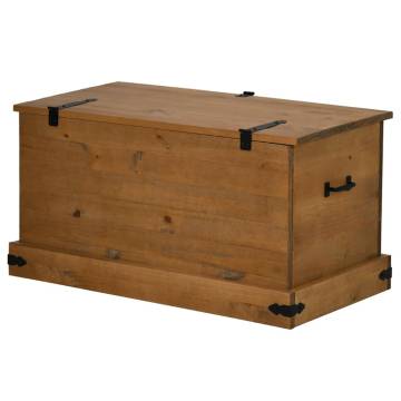 HALDEN Storage Chest - 91x48x47 cm Solid Pine Wood