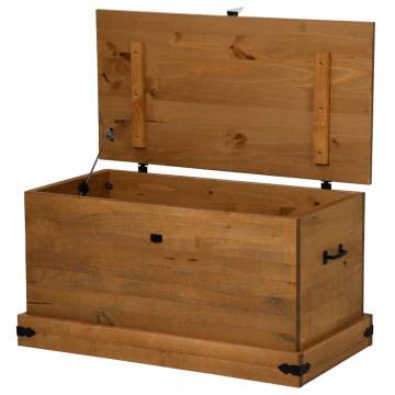 HALDEN Storage Chest - 91x48x47 cm Solid Pine Wood