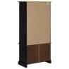 Wine Cabinet HALDEN - Black Pine with Wine Racks & Sliding Door