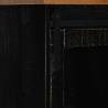 Wine Cabinet HALDEN - Black Pine with Wine Racks & Sliding Door