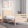 Bed Frame with Headboard 100x200 cm Solid Wood Colour natural Size 100 x 200 cm 