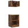 Smoked Oak Garage Cabinets - 2 pcs Durable Storage Solution