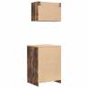 Smoked Oak Garage Cabinets - 2 pcs Durable Storage Solution