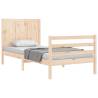 Solid Wood Bed Frame with Headboard - 100x200 cm | HipoMarket